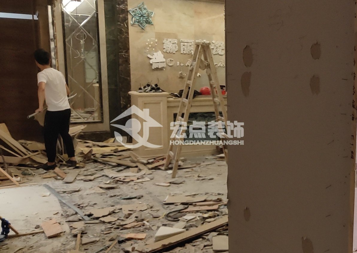 2019年9月2日舒达床垫新店装修正式开工(图2) 舒达床垫装修,宏点装饰